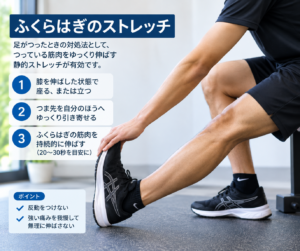 ふくらはぎをつった時の対処法